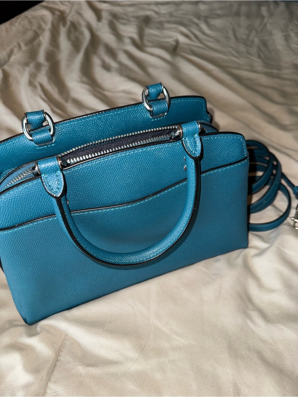 Coach Small Lillie Tote Bag - Teal - Picture 2 of 11